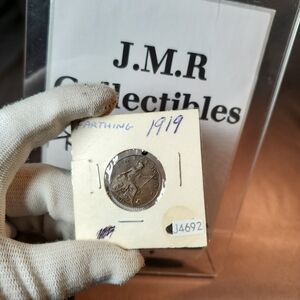 1919 Great Britain Farthing KM# 825